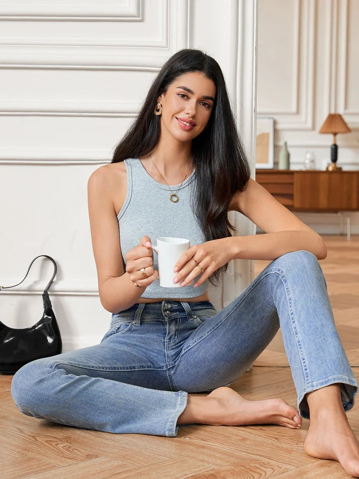 Plus Size Summer Capri Denim Jeans for Women Best Deal Light Wash Cropped Stretch Jeans Vacation Beach Outfit