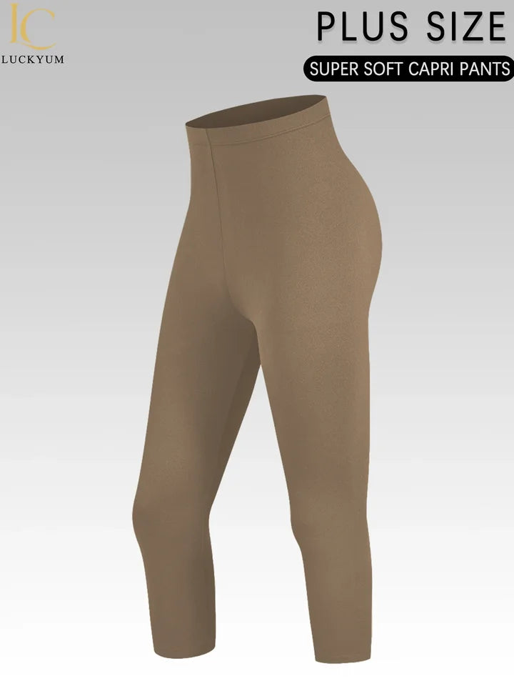 Plus Size Super Soft capri pants For Women No See Through Workout Running Yoga Athletic Leggings Running